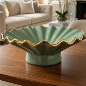 Fırfırlı büyük salon tabak 15x45 cm silikon kalıp