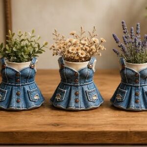 elbise saksı silikon kalıp 12 cm