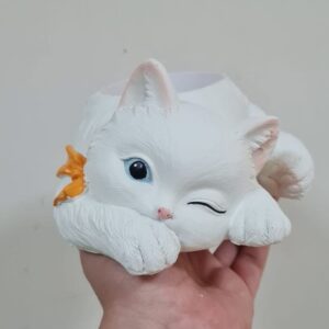 kedi saksı 18 cm silikon kalıp