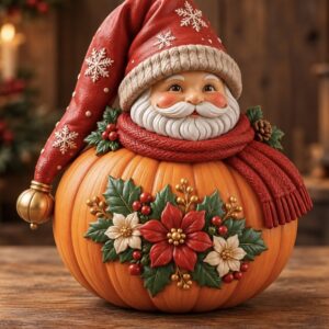 noel baba kabak silikon kalıp 15 cm