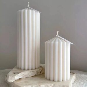 çizgili mum 2 li silikon kalıp 17 cm 9 cm